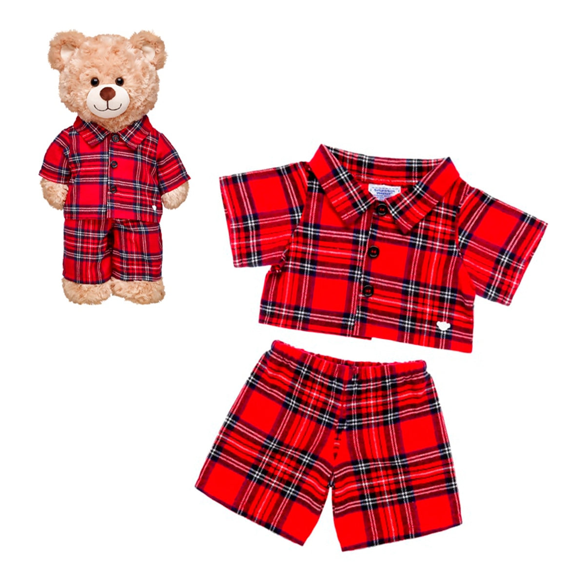 Pijama Escoses Rojo Build-A-Bear